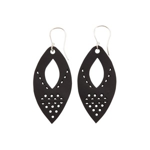 Marquise Intricate Recycled Rubber Earrings from Paguro Upcycle