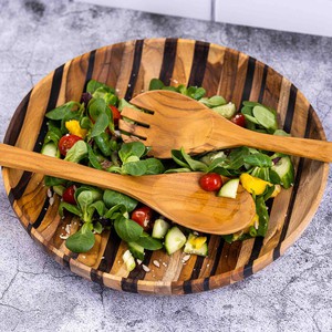 Upcycled Eco Friendly Wooden Salad Servers from Paguro Upcycle
