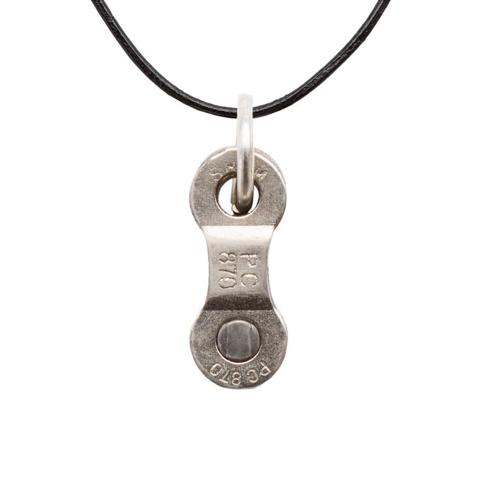 Lone Rider Recycled Bike Chain Pendant Necklace from Paguro Upcycle