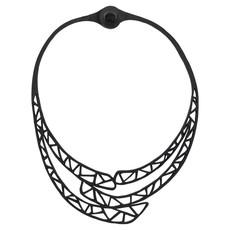 Lea Geometric Recycled Rubber Necklace via Paguro Upcycle
