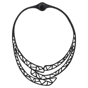 Lea Geometric Recycled Rubber Necklace from Paguro Upcycle