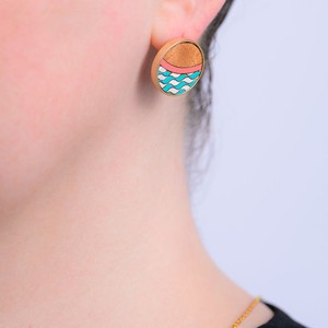 Island Recycled Wood Gold Earrings from Paguro Upcycle