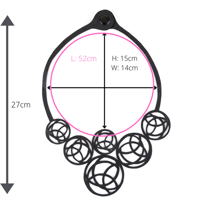 Neptune Black Necklace from Paguro Upcycle