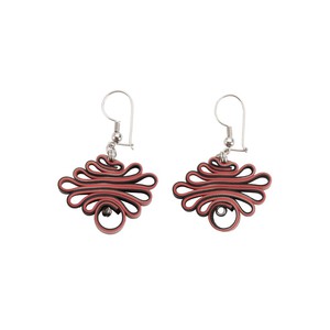 Zig Zag Recycled Rubber Earrings (3 Colours Available) from Paguro Upcycle