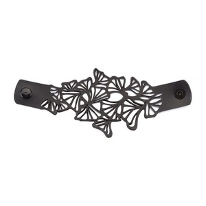 Paguro Upcycle Stylish Fan Leaf Upcycled Rubber Clover Bracelet from Paguro Upcycle