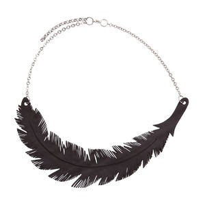Angel Inner Tube Feather Necklace from Paguro Upcycle