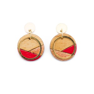 Conture Recycled Wood Gold Plated Earrings (4 Colours Available) from Paguro Upcycle