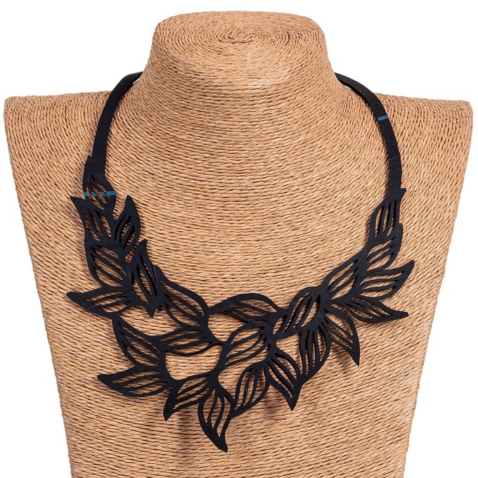 Jasmine Recycled Rubber Necklace from Paguro Upcycle