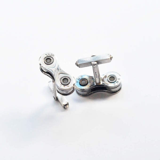 Paguro Upcycle Recycled Bicycle Chain Cufflinks Eco Gift from Paguro Upcycle