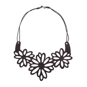 Dahlia Floral Upcycled Inner Tube Necklace from Paguro Upcycle