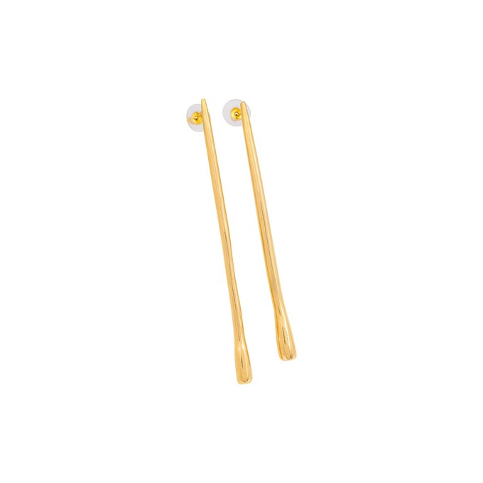 Jelani Teardrop Recycled Brass Earrings from Paguro Upcycle