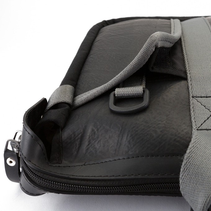 Nebula Recycled Inner Tube Padded Vegan Laptop Bag from Paguro Upcycle