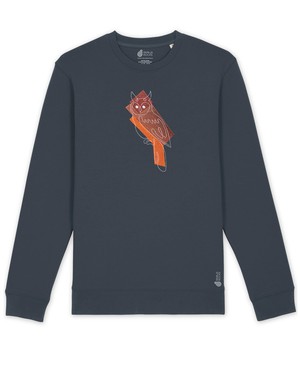 De Uil | Sweater Unisex | India Ink Grey from PapajaRocks