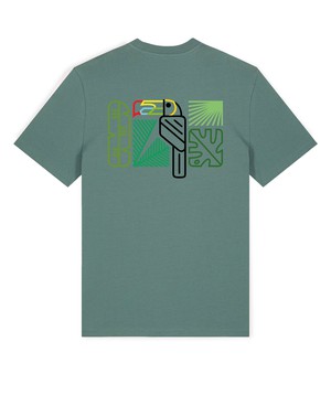 De Toekan Backprint | T-shirt Unisex | Green Bay from PapajaRocks