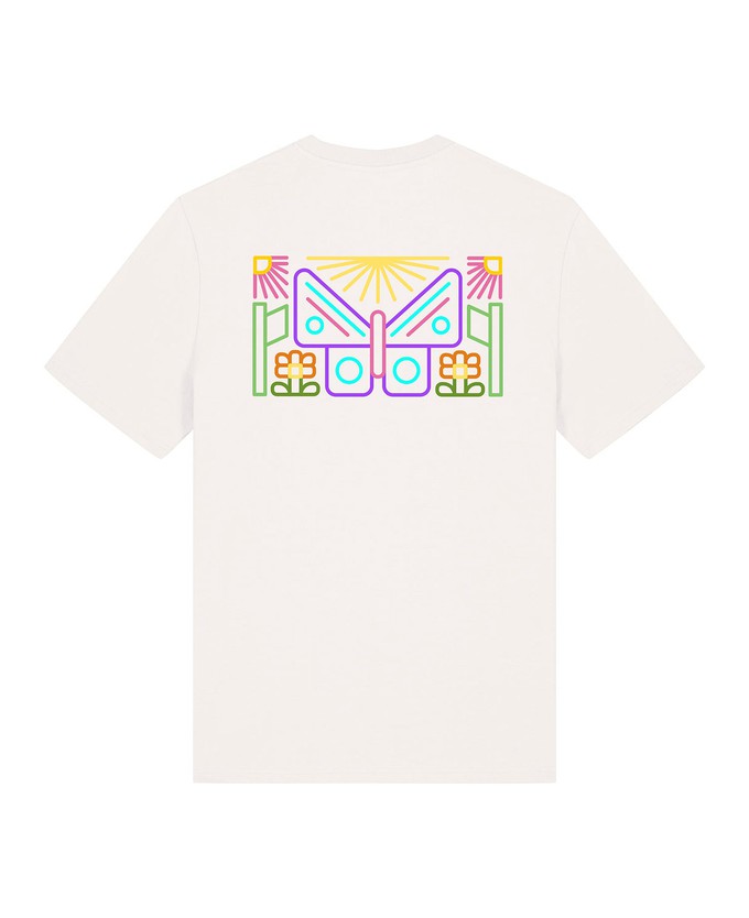 De Vlinder Backprint | T-shirt Unisex | Off White from PapajaRocks