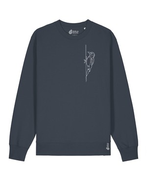 De Specht Two Line | Sweater Unisex | India Ink Grey from PapajaRocks