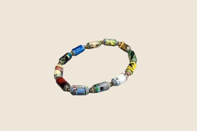 Bracelet made of cylindrical paper beads "Kribi" from PEARLS OF AFRICA