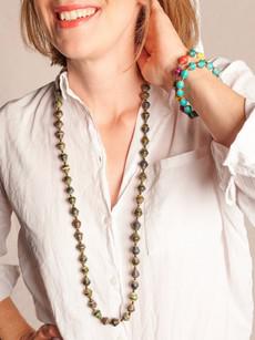 Jewelry set chic & simple: necklace Saint Tropez with bracelet Africa 1 Row van PEARLS OF AFRICA