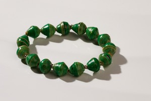 Paper bead bracelet "Africa 1 Row" from PEARLS OF AFRICA