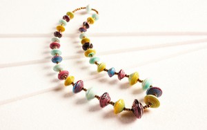 Elegant necklace with paper beads "Jarara" from PEARLS OF AFRICA