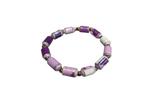 Bracelet made of cylindrical paper beads "Kribi" from PEARLS OF AFRICA
