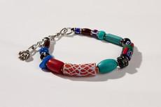 Glass bead bracelet "Maiduguri with clasp" van PEARLS OF AFRICA