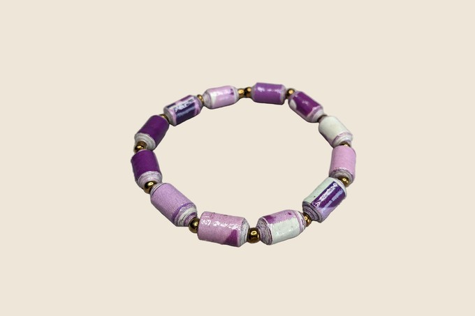 Bracelet made of cylindrical paper beads "Kribi" from PEARLS OF AFRICA