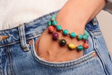 Paper bead bracelet "Africa 1 Row" via PEARLS OF AFRICA