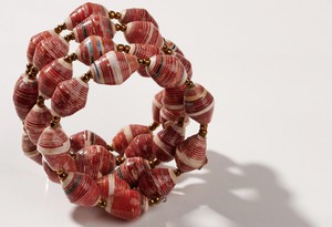 Creole bracelet with paper beads "Viva Bangle" from PEARLS OF AFRICA