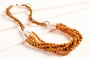 Stylish pearl necklace with paper pearls "Little Sister Act" from PEARLS OF AFRICA
