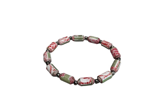 Bracelet made of cylindrical paper beads "Kribi" from PEARLS OF AFRICA