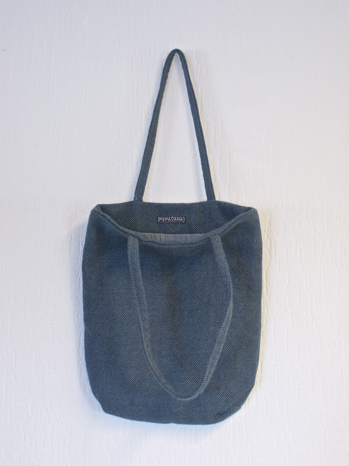 Blue Tweed Mini Shopper Bag from Pepavana