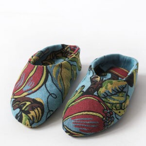 Moroccan-style carpet slippers Blue & Fruity II from Pepavana