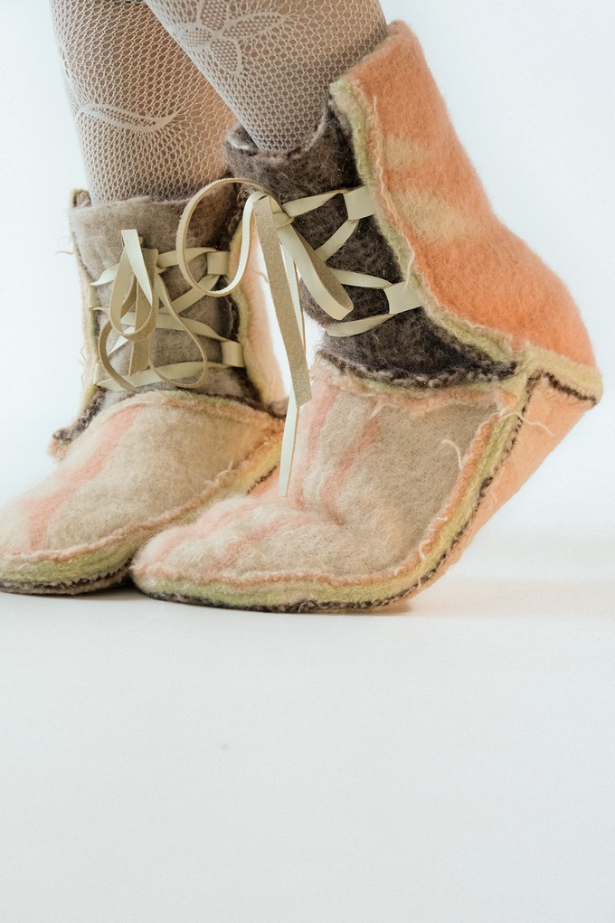 Slipper Boots Creamy Pink from Pepavana