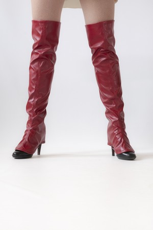 Over-the-knee Fake leather gaiters Red | Size S from Pepavana