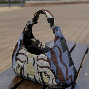Underarm City Bag in golden browns and blues from Pepavana