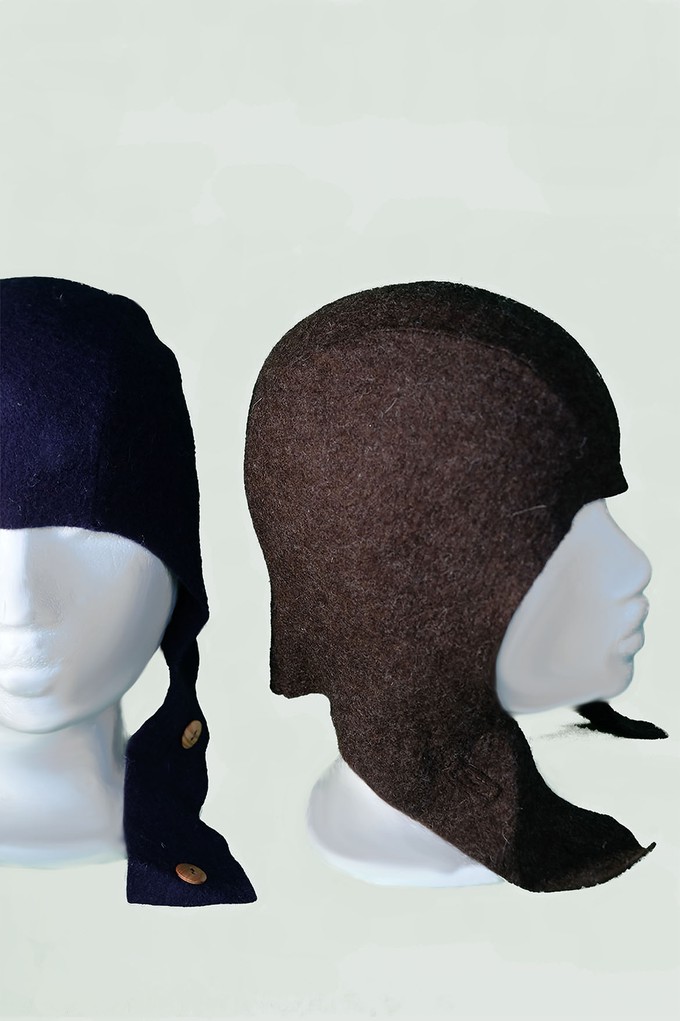 Superbalaclava for kids and grown-ups in thin wool felt from Pepavana
