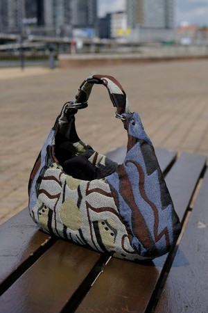 Underarm City Bag in golden browns and blues from Pepavana