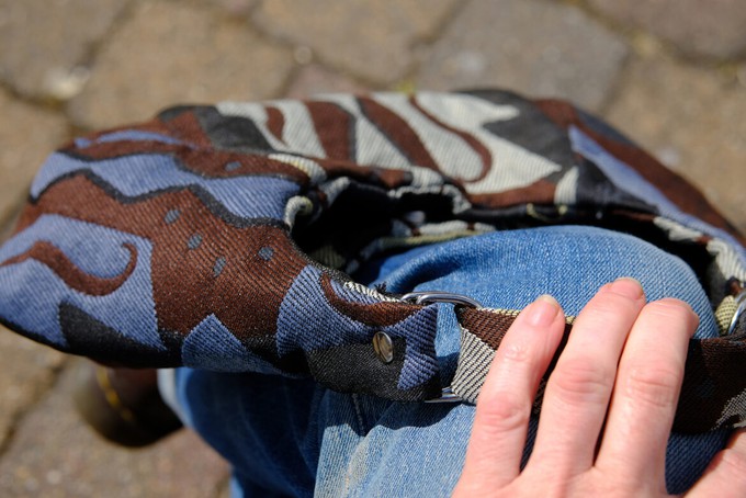 Underarm City Bag in golden browns and blues from Pepavana