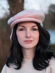Girly Flat Hat | pink checkers van Pepavana