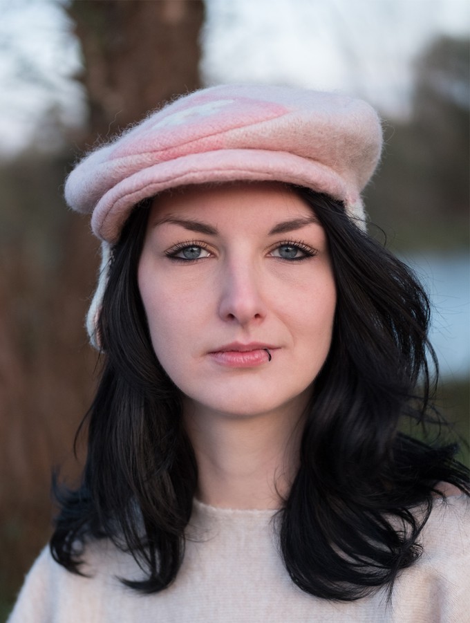Girly Flat Hat | pink checkers from Pepavana