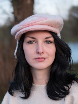 Girly Flat Hat | pink checkers from Pepavana