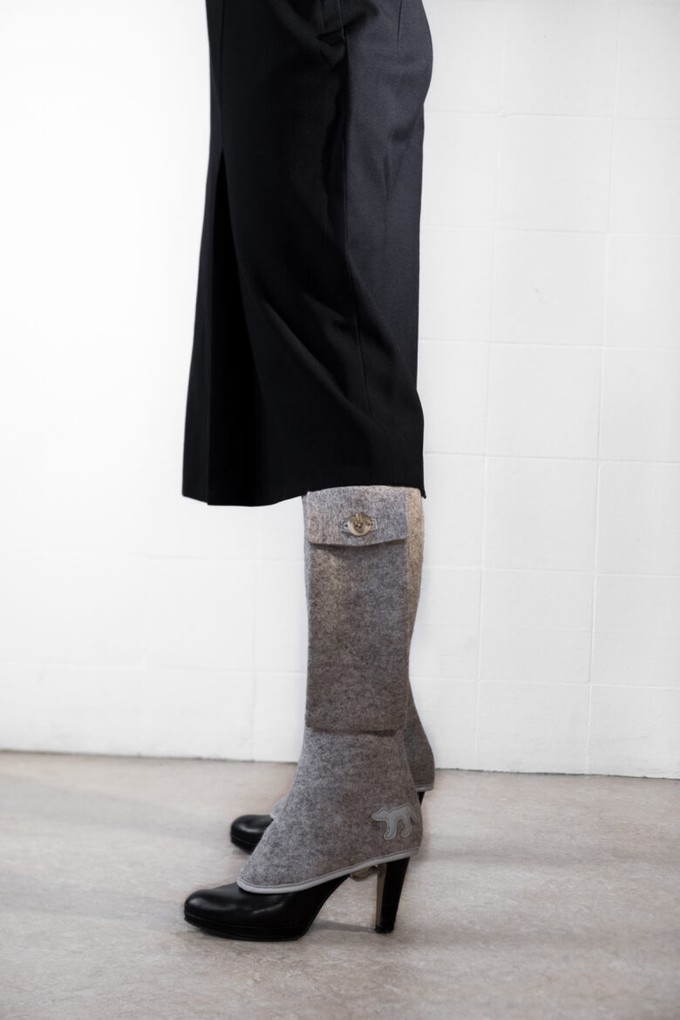 Pocket Jane Wool Felt Gaiters from Pepavana