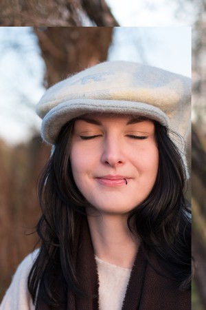 Girly Flat Hat | blue checkers from Pepavana Girly Flat Hat | blue checkers from Pepavana