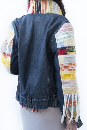 Restyled Jeans Jacket G-Star | rainbow sleeves from Pepavana
