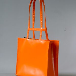 Orange Handbag with double grip from Pepavana