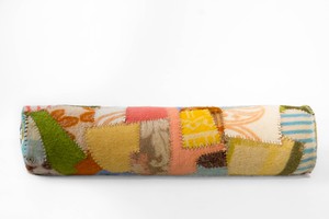Wool Patch Roller Pillow from Pepavana