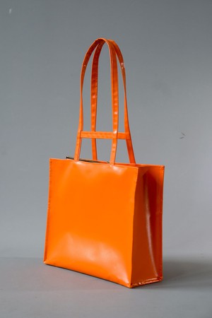 Orange Handbag with double grip from Pepavana