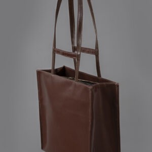 Brown Handbag with double grip from Pepavana