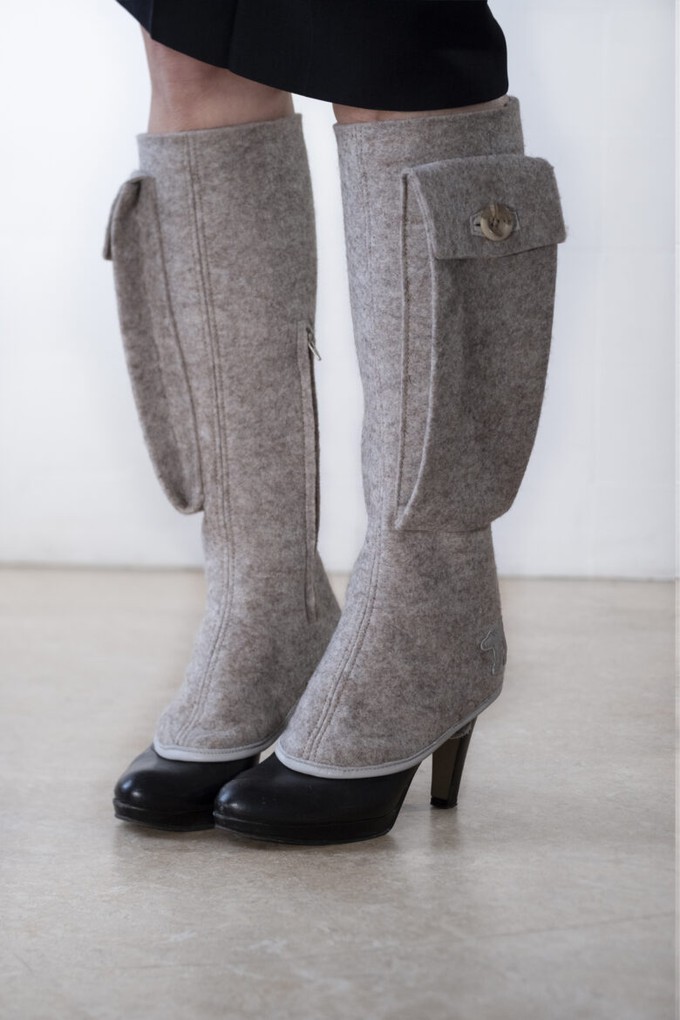Pocket Jane Wool Felt Gaiters from Pepavana